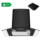 Ciarra Hotte Murale 60cm 650m³/h Classe A+++ Eclairage LED Noir CBCB6506B-OW
