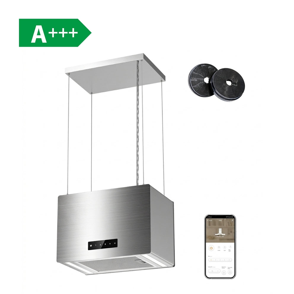 Ciarra Hotte de Cuisine îlot, 48cm, 700m³/h, Design Minimaliste Pour Cuisine Moderne | CBCG4850-N