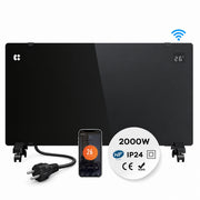 Ciarra Radiateur Convecteur Électrique WiFi 2000W – Chauffe Rapide, Sur Pieds/Mural, Noir | CBHX20-B