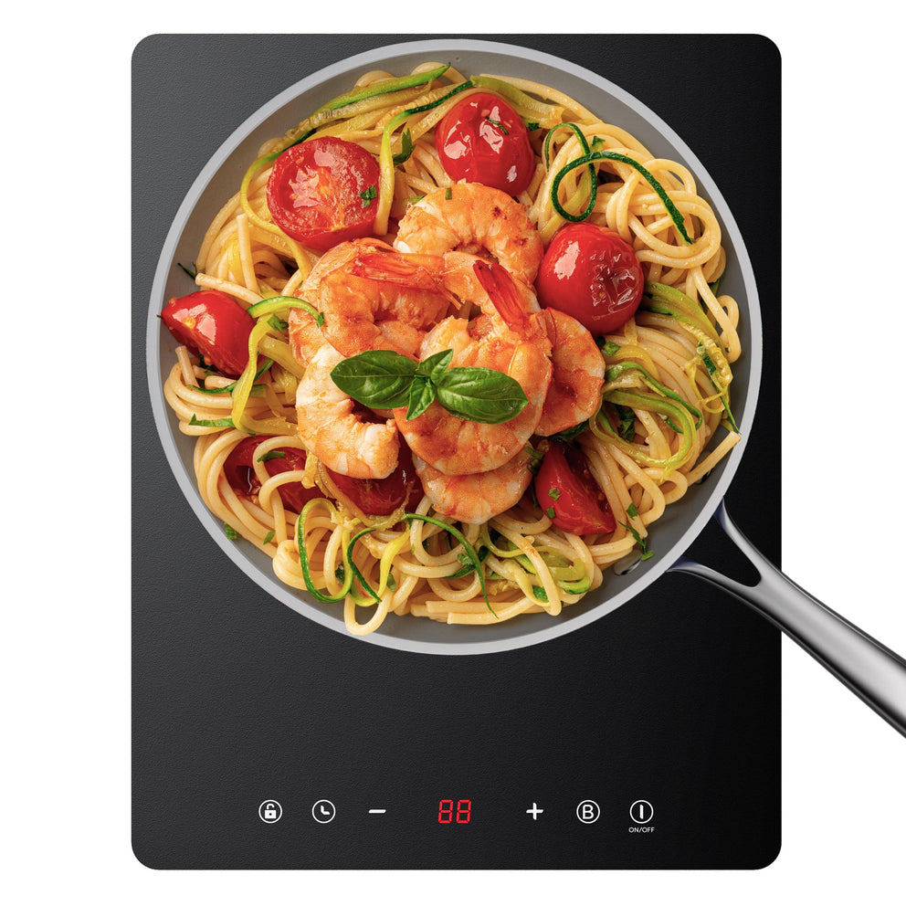 Ciarra x CDV 2000W Plaque de Cuisson Induction Portable, 9 niveaux de puissance, Boost, CDV201T-OW