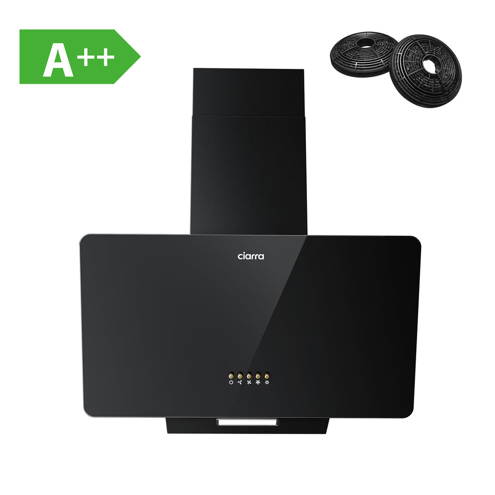 Ciarra Hotte Inclinée 60cm Eclairage LED Noir CBCB6750-B