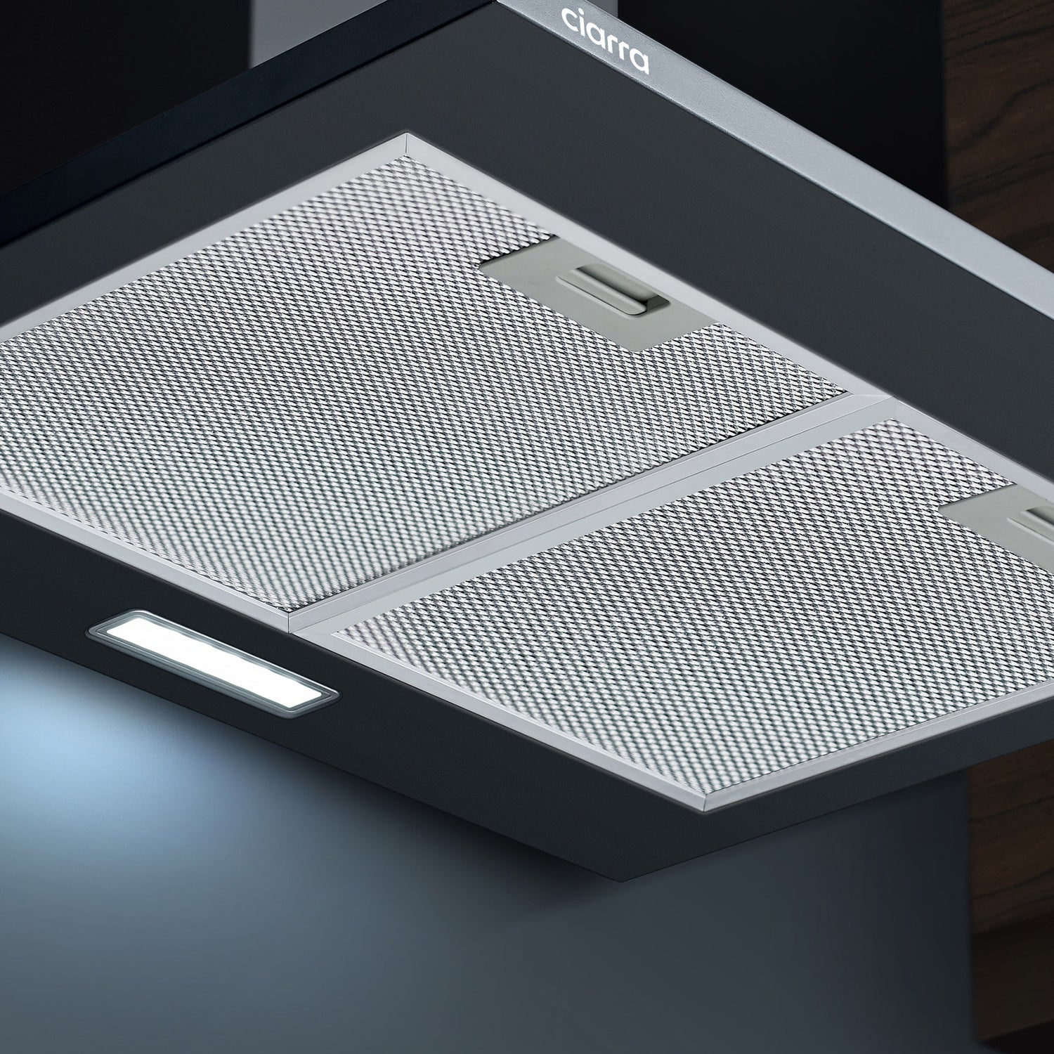 CIARRA Hotte 60cm 370m³/h 3 Vitesses Surface Mate Noir CBCB6201-OW