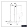 CIARRA Hotte Aspirante 60cm Classe A++ 650m³/h 4 Vitesses CBCS6102-OW