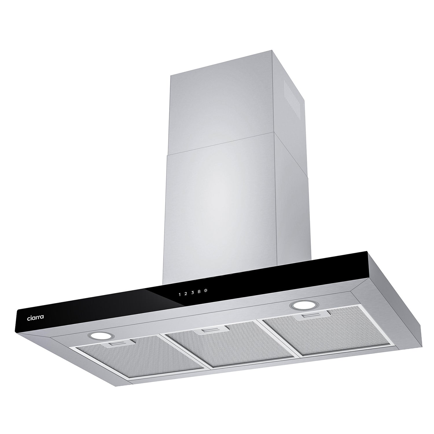CIARRA Hotte Aspirante 90cm Contrôle Tactile 650m³/h 4 Vitesses CBCS9102-OW