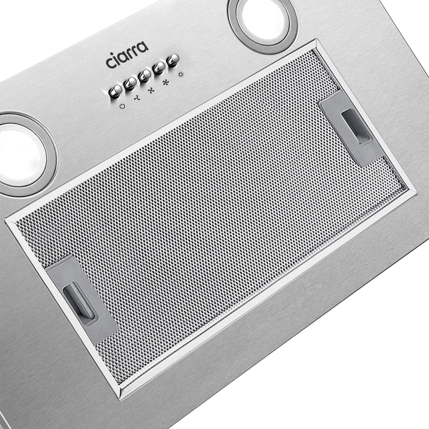 CIARRA Hotte Intégrée Groupe Filtrant 52cm 3 Vitesses Inox CBCS5913A-OW