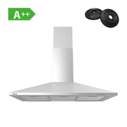 CIARRA Hotte Silencieux 90cm avec 3 Filtres à Graisse Inox CBCS9201-OW