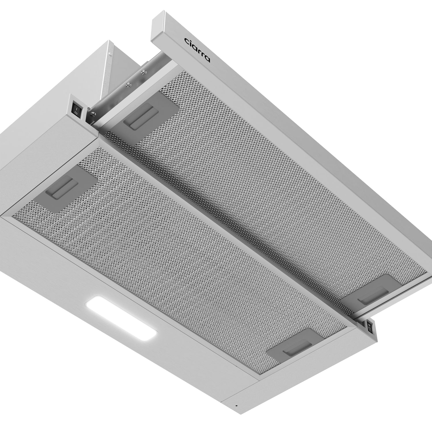 CIARRA Hotte Tiroir Téléscopique 60cm 370m³/h Classe A Inox CBCS6906D-OW