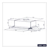 CIARRA Hotte Tiroir Téléscopique 60cm 370m³/h Classe A Inox CBCS6906D-OW