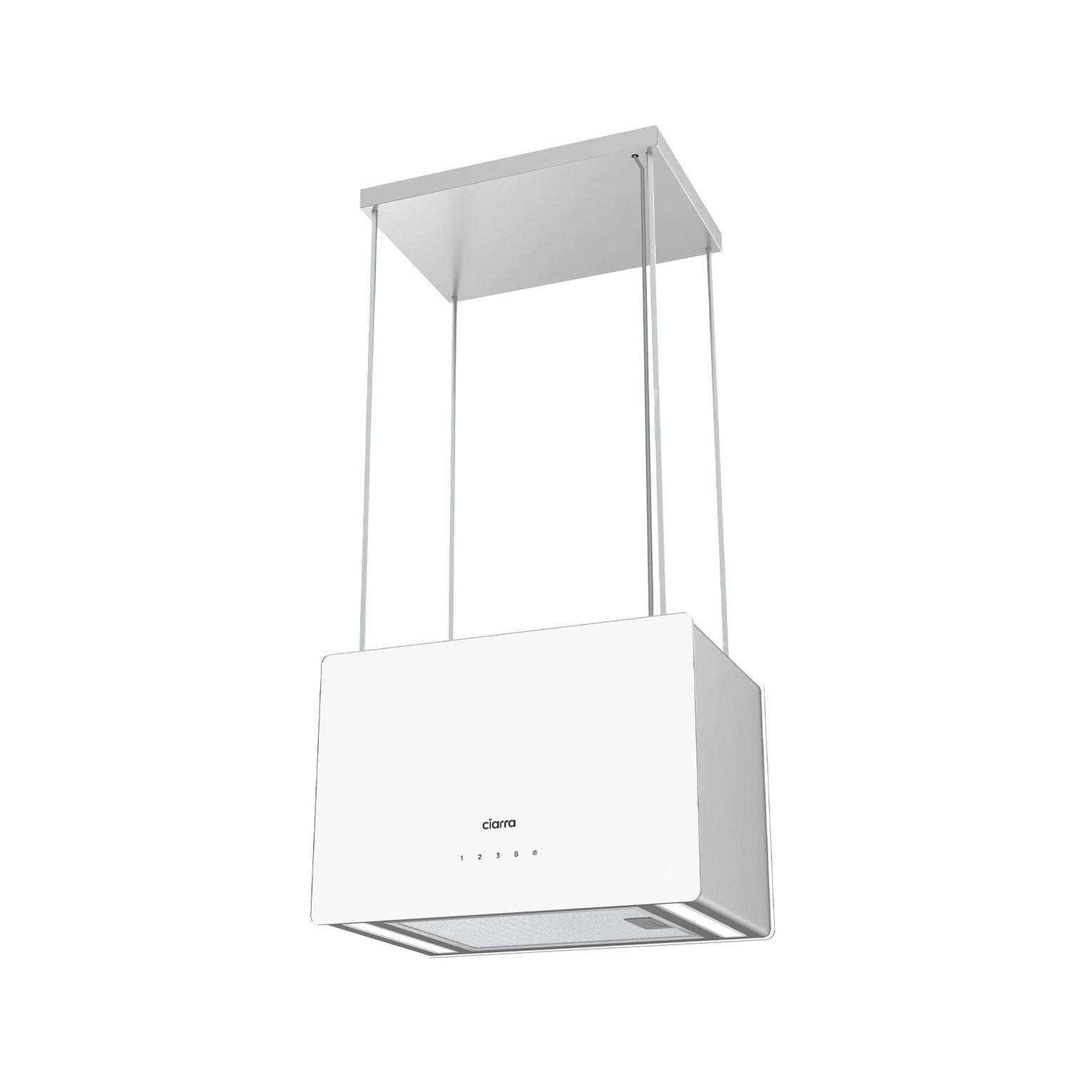 CIARRA Hotte Îlot 700m³/h Contrôle Tactile+WIFI Lumière UV Blanc CBCS4850-OW