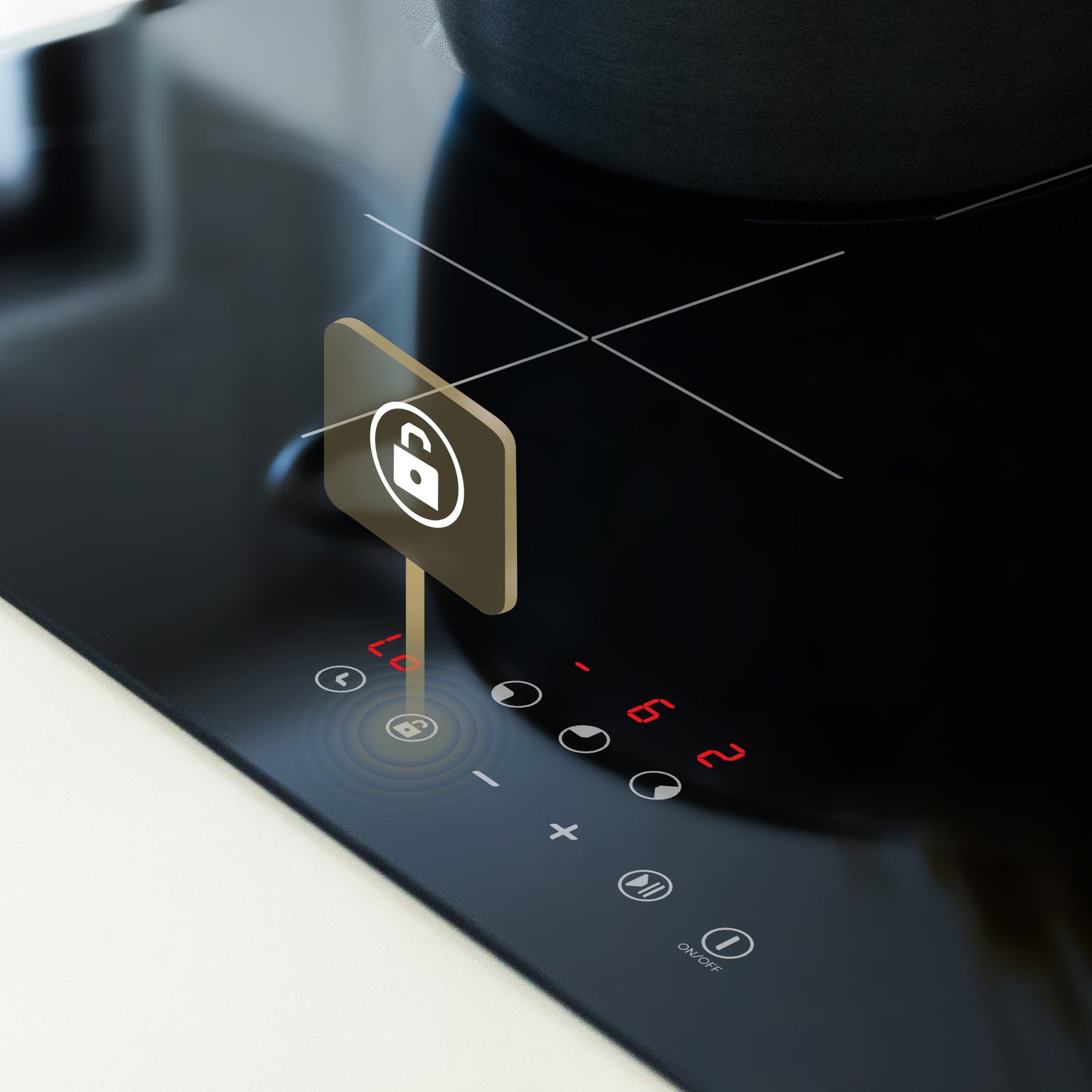 CIARRA Plaque à Induction Intégrée 3 Zones 6100W 9 Puissance CBBIH3-OW