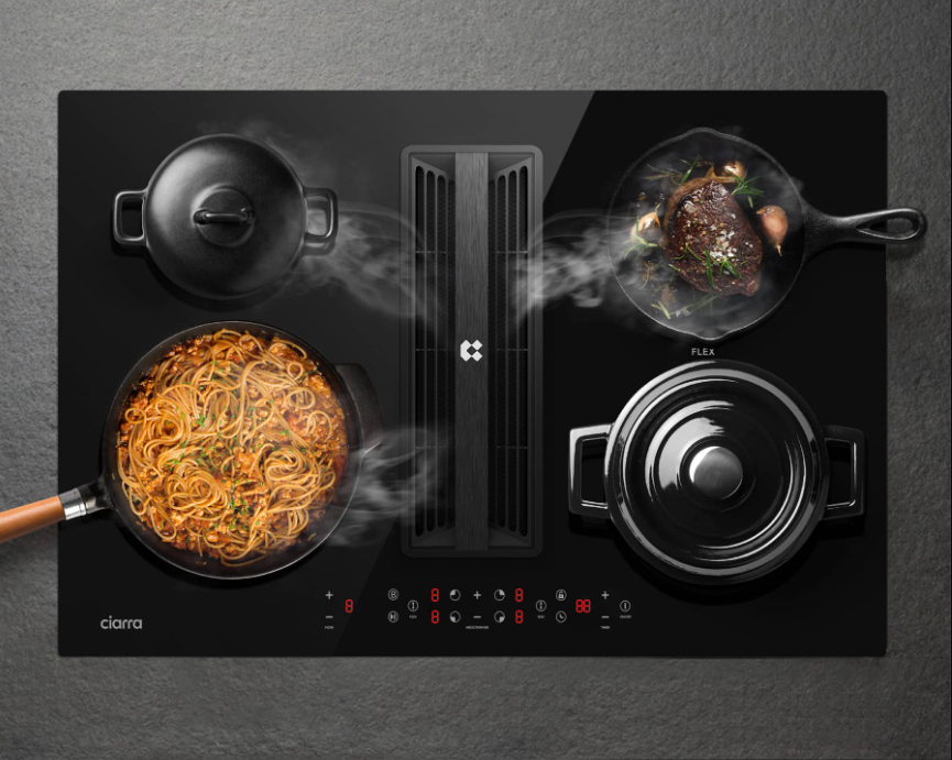 Downdraft Hotte aspirante Table de cuisson à induction Autonome 77cm 9 Downdraft Hotte aspirante Table de cuisson à induction Autonome 77cm 9