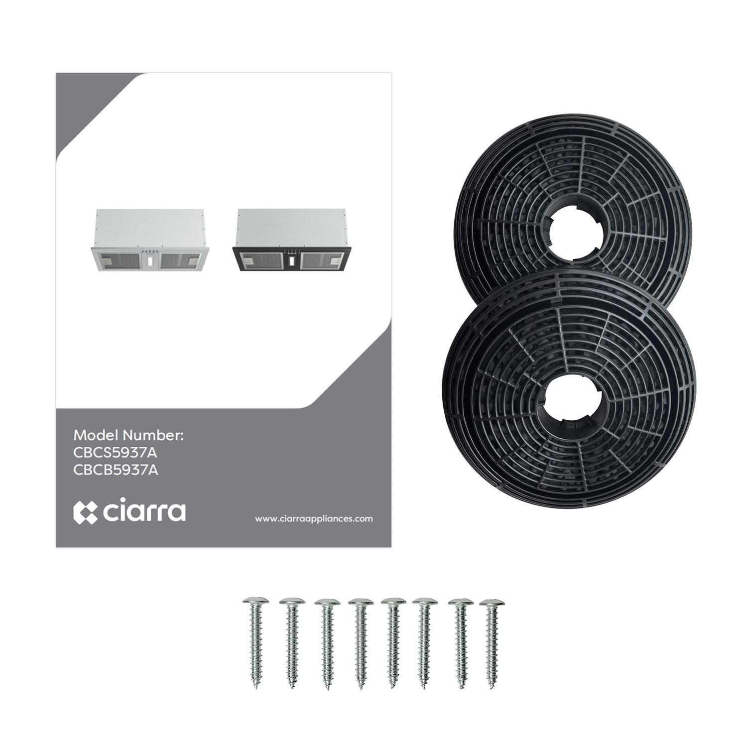 Hotte encastrable noire 52 cm Ciarra CBCB5937A