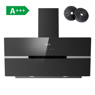 Ciarra Hotte Aspirante Inclinée 90cm Wifi App Verre Noir A+++ CBCB9736F-F