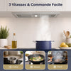 hotte encastrable inox Ciarra 52 cm dans une cuisine ouverte moderne