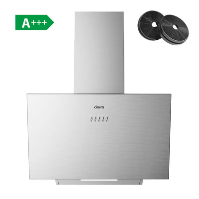 Ciarra Hotte Aspirante Inclinée 60cm Recyclage ou Évacuation Modes Design Acier Inoxydable | CBCS6762A