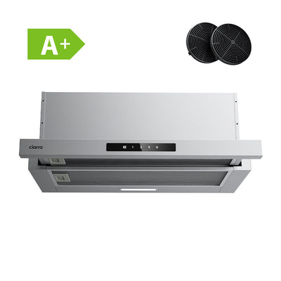 Ciarra Hotte Télescopique 60cm Encastrable Classe A+, Tactile, LED CBCS6909A-OW