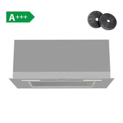 Ciarra Hotte Aspirante Intégrée Encastrable 60cm Argentée Mode Recyclage ou Évacuation CBCS6926A-OW