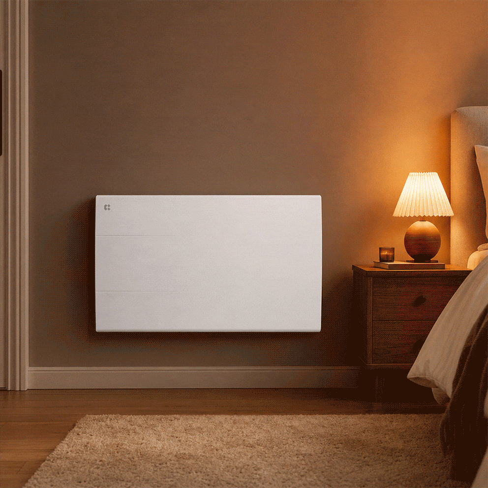 Ciarra Radiateur à inertie céramique 1000W-2000W | Chauffage électrique mural silencieux avec panneau digital