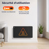 Ciarra Radiateur Connecté WiFi 1500W Inertie Céramique IP24 Noir | CBHTD15A-B