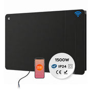 Ciarra Radiateur Connecté WiFi 1500W Inertie Céramique IP24 Noir | CBHTD15A-B