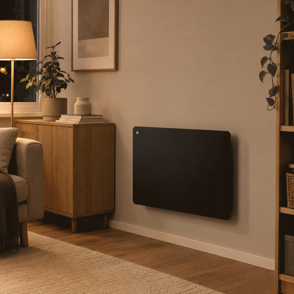 Ciarra Radiateur Connecté WiFi 1500W Inertie Céramique IP24 Noir | CBHTD15A-B