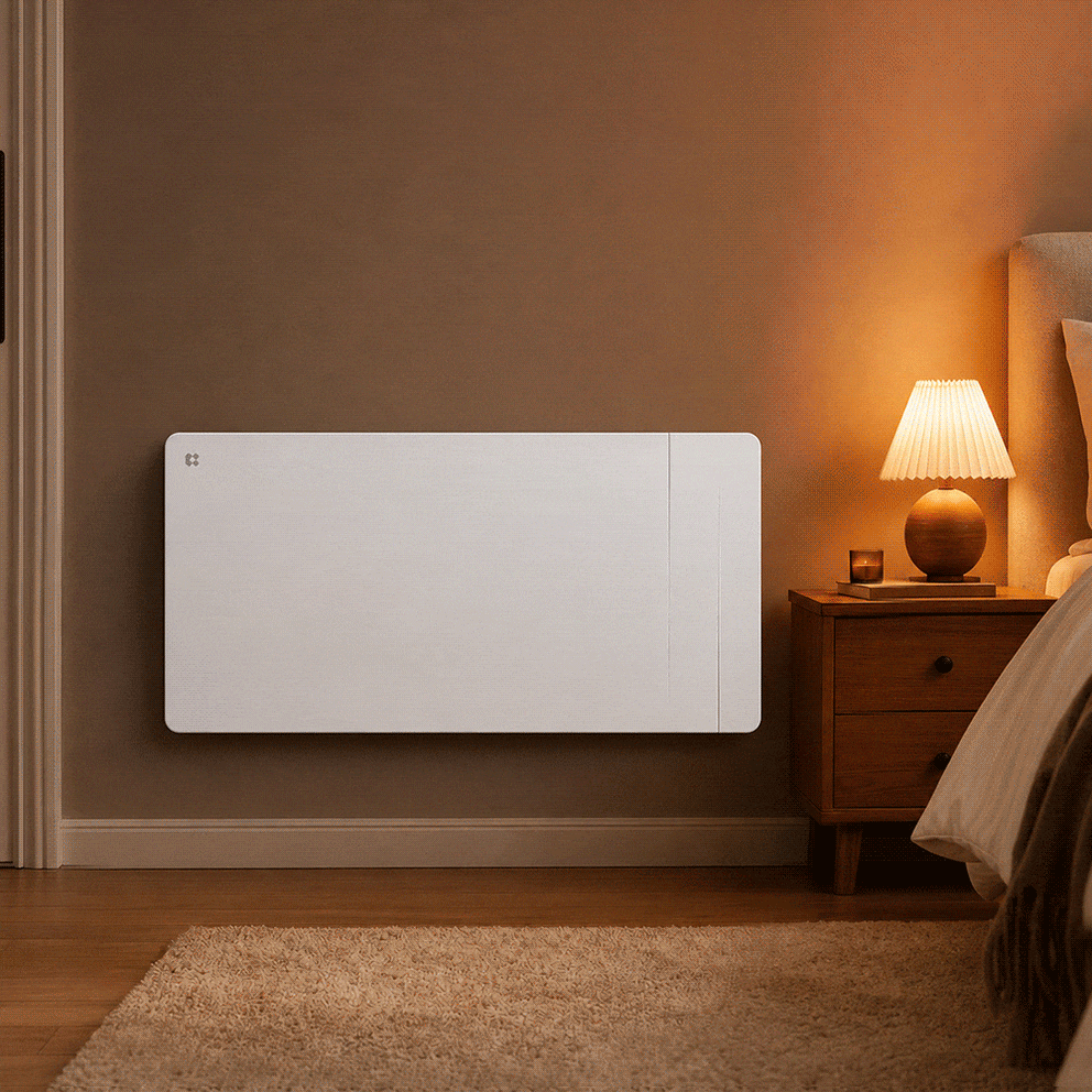 Ciarra Radiateur à inertie sèche radiateur electrique connecté economique céramique WiFi 1000W-2000W | Double cœur de chauffe céramique + film aluminium