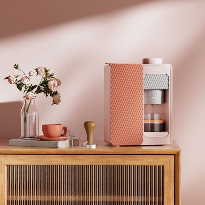 Ciarra BloomBox Cafetiere Expresso Machine à Expresso Portable 15 Bar, Écologique Sans Capsule, Maison & Extérieur