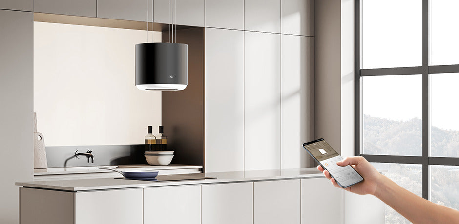 CIARRA Hotte Îlot Contrôle WIFI+APP 700m³/h Classe A++ Noir CBCB4850-OW CIARRA Hotte Îlot Contrôle WIFI+APP 700m³/h Classe A++ Noir CBCB4850-OW