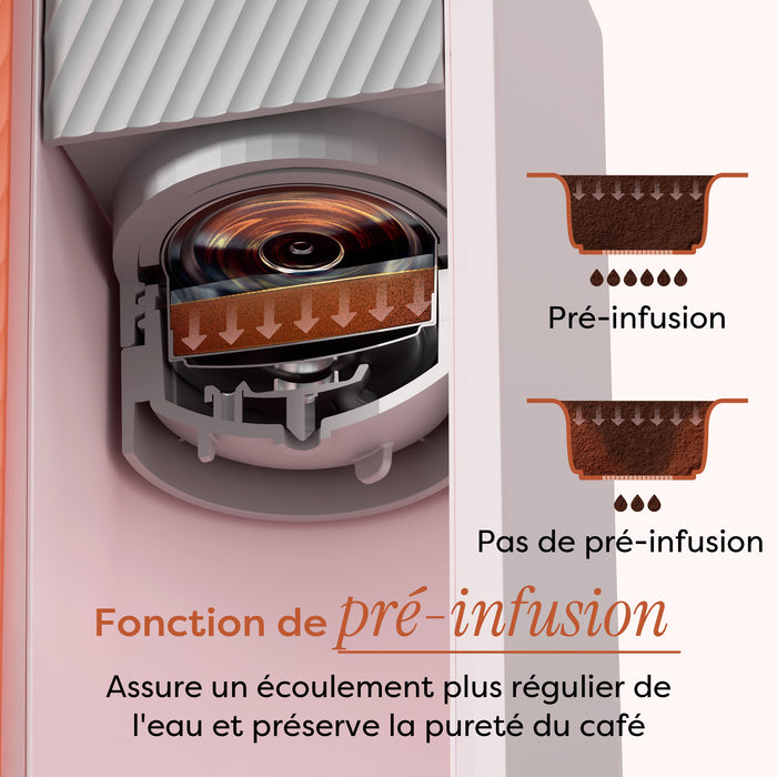 Ciarra BloomBox Cafetiere Expresso Machine à Expresso Portable 15 Bar, Écologique Sans Capsule, Maison & Extérieur