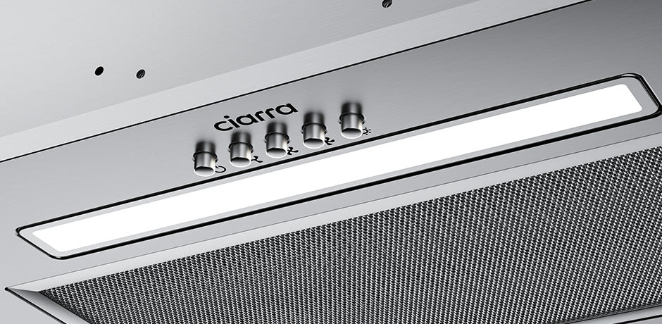 CIARRA Hotte Intégrée Groupe Filtrant 52cm 3 Vitesses Inox CBCS5913A-OW
