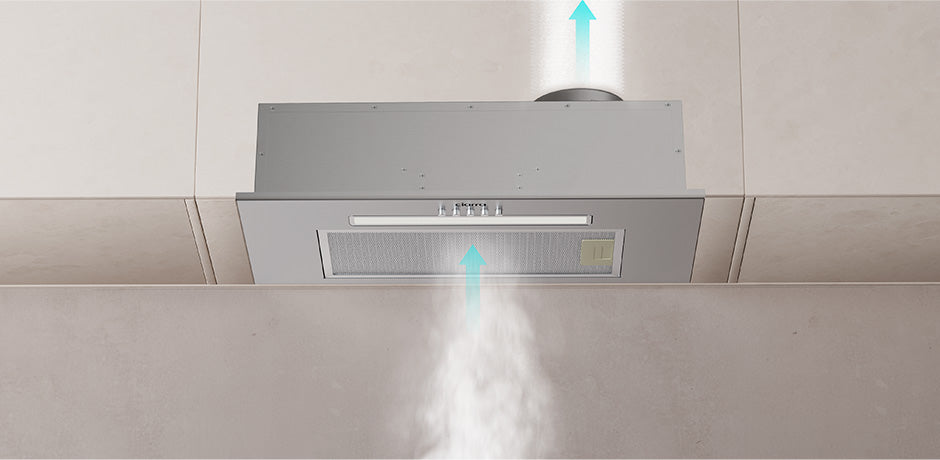 CIARRA Hotte Intégrée Groupe Filtrant 52cm 3 Vitesses Inox CBCS5913A-OW