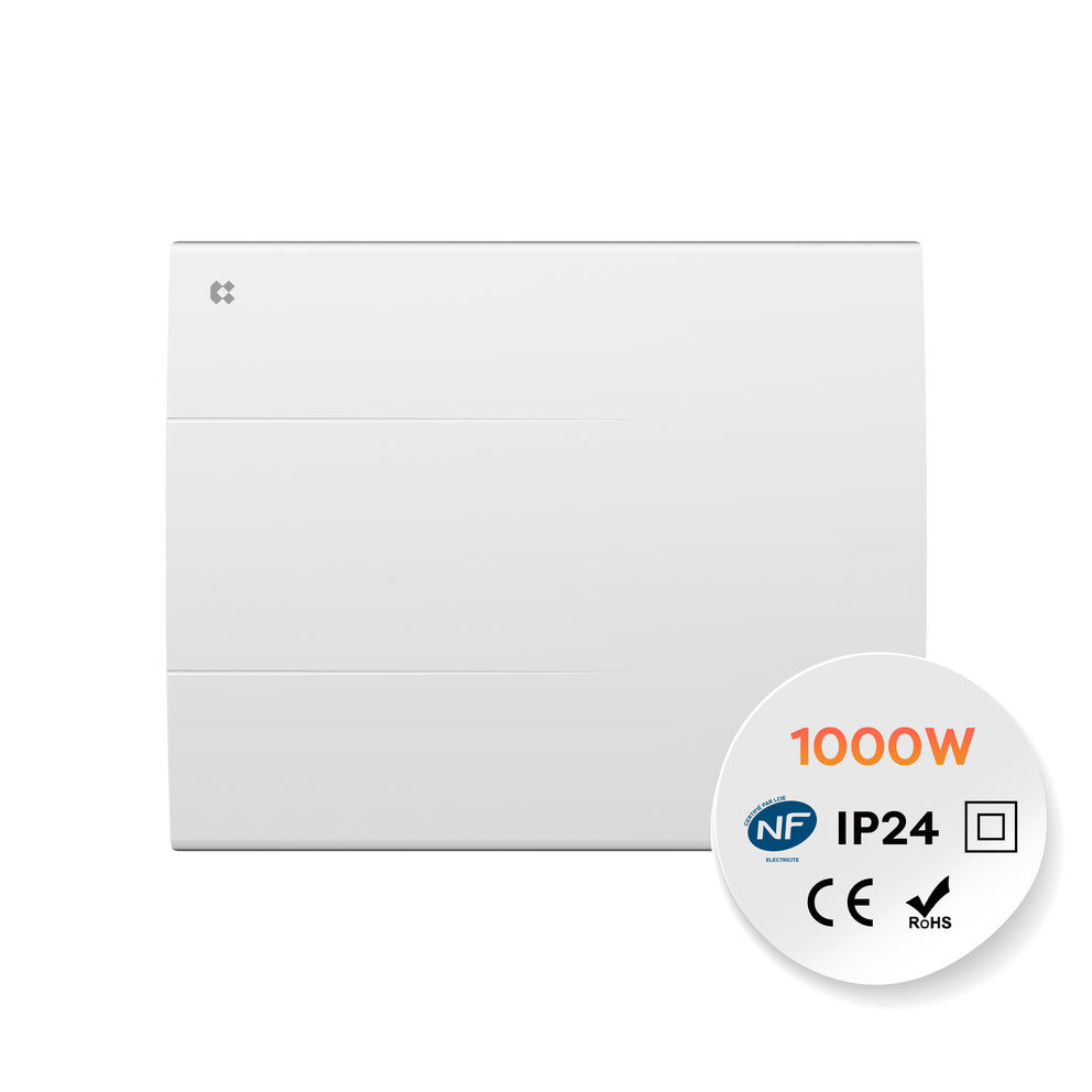 Ciarra Radiateur à inertie céramique 1000W-2000W | Chauffage électrique mural silencieux avec panneau digital