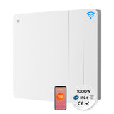 Ciarra Radiateur à inertie sèche radiateur electrique connecté economique céramique WiFi 1000W-2000W | Double cœur de chauffe céramique + film aluminium