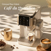 Ciarra Machine Expresso Semi-Automatique avec Broyeur Intégré et Mousseur à Lait Automatique – Écran Tactile 8 Fonctions, pour Espresso, Latte et Cappuccino | CBSACM-D6