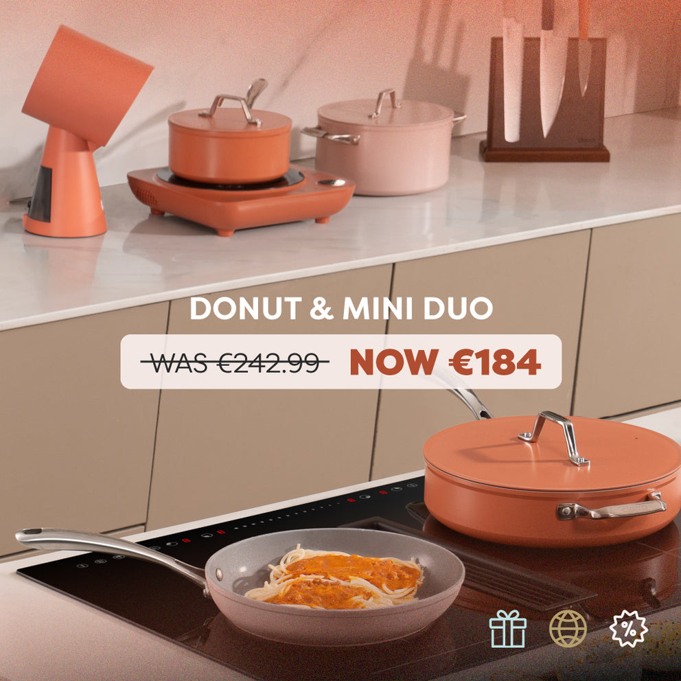 Ciarra Kitchen VersaCook Trio : Donut Table de Cuisson à Induction et mini-duo d'ustensiles de cuisine