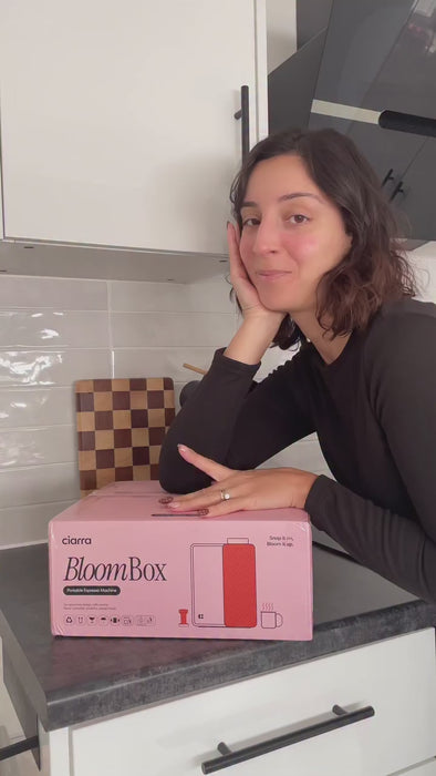 Ciarra BloomBox Cafetiere Expresso Machine à Expresso Portable 15 Bar, Écologique Sans Capsule, Maison & Extérieur