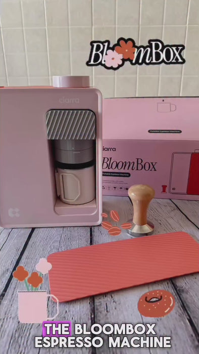 Ciarra BloomBox Cafetiere Expresso Machine à Expresso Portable 15 Bar, Écologique Sans Capsule, Maison & Extérieur