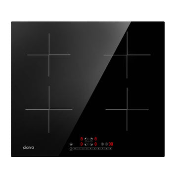 CIARRA 7200W Plaque à Induction 4 Zones 9 Puissances avec Booster CBBIH4B-OW