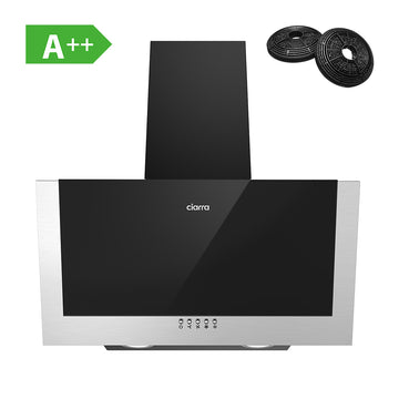 CIARRA Hotte Inclinée Silencieuse Classe A 3 Vitesses CBCB6736C-OW
