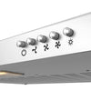 CIARRA Hotte Intégrée 60cm avec LED Eclairage Inox CBCS6903-OW