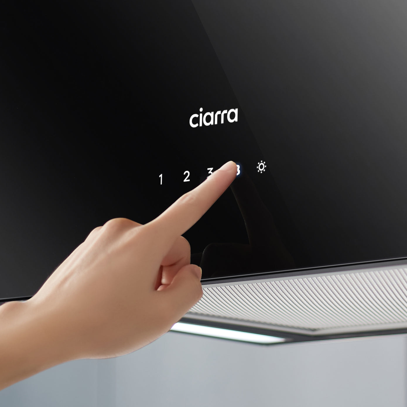 CIARRA Hotte Îlot Contrôle WIFI+APP 700m³/h Classe A++ Noir CBCB4850-OW