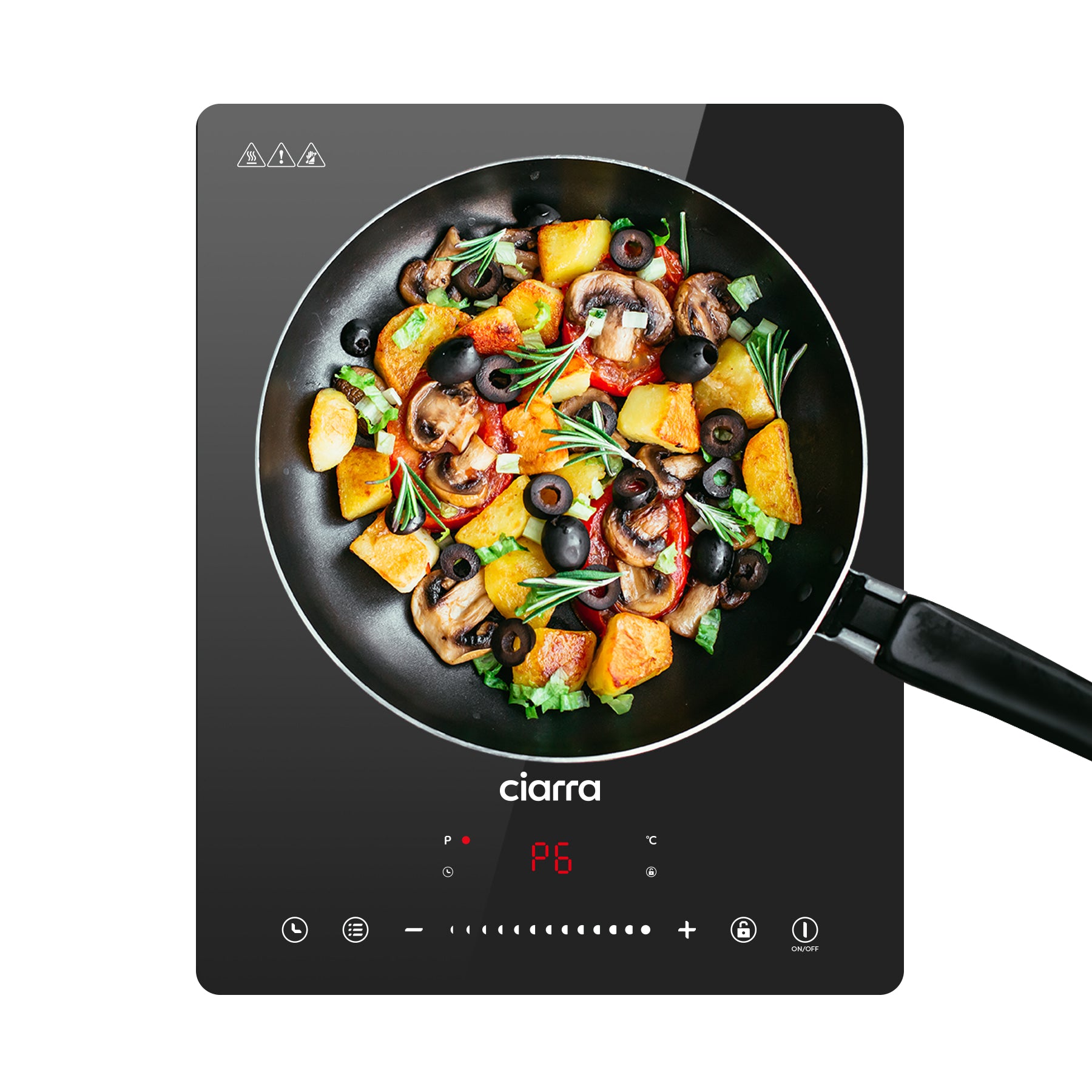 Plaque induction portable Power cook - 1 feu - Noir