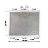 CIARRA Filtre à Graisse en Aluminium AL229289-OW pour Hotte Aspirante CBCB6725-OW