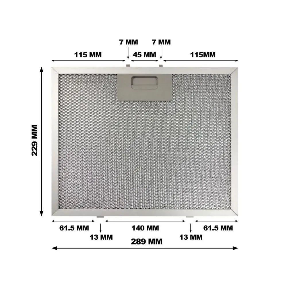 CIARRA Filtre à Graisse en Aluminium AL229289-OW pour Hotte Aspirante CBCB6725-OW