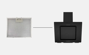 Ciarra Filtre à Graisse en Aluminium AL229289 pour Hotte Aspirante CBCB6725-OW